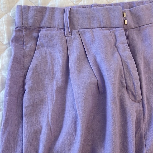 Abercrombie Linen-Blend Tailored Wide Leg Pant Size Medium Short - Picture 4 of 6
